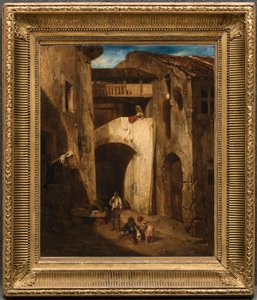 イタリアの中庭 作： Alexandre Gabriel Decamps
