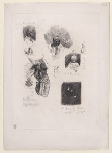スケッチの葉、1833-38。 作： Alexandre Gabriel Decamps