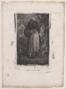 年老いた物乞いの女性、1833-38。 作： Alexandre Gabriel Decamps