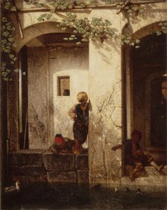 噴水のそばのトルコの子供としても知られているアジアのトルコからのお土産