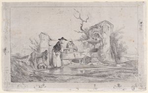 ウォッシャーウーマン、1833-38。 作： Alexandre Gabriel Decamps