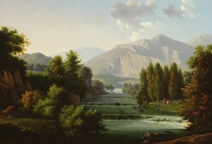 山岳風景 作： Alexandre Hyacinthe Dunouy