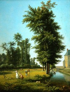 牧草地の眺め 作： Alexandre Hyacinthe Dunouy