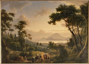ナポリのポジッリポ王国の海岸の眺め。 作： Alexandre Hyacinthe Dunouy
