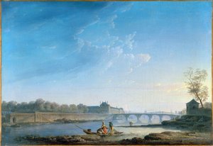 チュイルリーの波止場とポン・ロワイヤル 1780年頃 油彩・カンヴァス 作： Alexandre Jean Noel