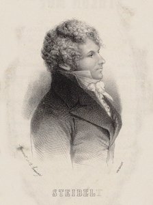 ピアニスト兼作曲家ダニエル・シュタイベルトの肖像 1765-1823、1850年。 作： Alexandre Leroux