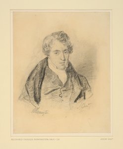 リチャード・パークス・ボニントンの肖像、1825～30年頃（織紙にソフトグラファイト） 作： Alexandre Marie Colin