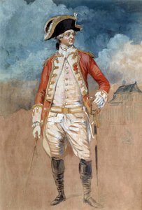 フランスのルイ・スタニスラス・ザビエルの全身肖像画、プロヴァンス伯爵（将来のルイ18世）（1755-1824）アレクサンドル・モワット（1750-1828）による水彩画18世紀アミアン、ピカルディ美術館 作： Alexandre Moitte