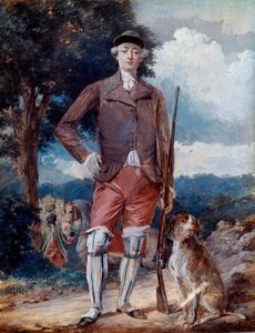 フランスのシャルル フィリップ (1757-1836) の足元の肖像画、アルトワ伯、将来のシャルル 10 世、狩人のスーツ姿 水彩画 アレクサンドル モワット (1750-1828) 18 世紀 アミアン、ピカルディ美術館 作： Alexandre Moitte