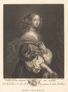 スウェーデンのクリスティーナ女王 作： Alexandre Tardieu after Sébastien Bourdon after Charles Auguste van den Berghe