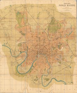 モスクワの計画、1916 年。 作： Alexei Alexeevich Ilyin