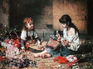 若きフラワーガールたち 作： Alexei Alexevich Harlamoff