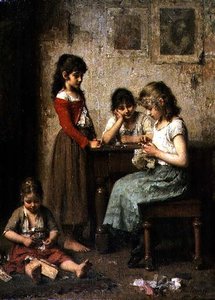 若いお針子 作： Alexei Alexevich Harlamoff