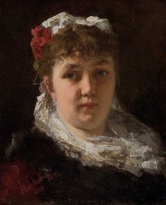オペラ歌手フェリア・リトヴィンヌの肖像 1860-1936, 1881 作： Alexei Alexeyevich Harlamov