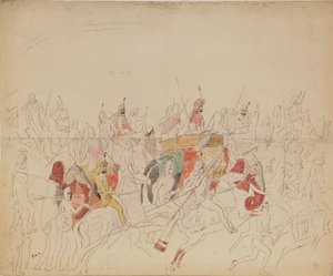 パンジャブ州のマハラジャ・シェール・シンとその宮廷、1846年 作： Alexei Dmitriyevich Saltykov