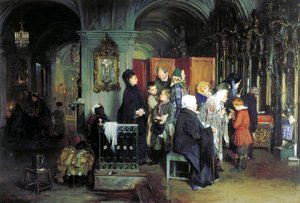 告白前、1877年。 作： Alexei Ivanovich Korzukhin