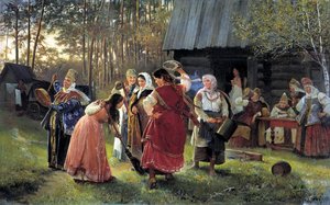 結婚式の前夜、1889年 作： Alexei Ivanovich Korzukhin