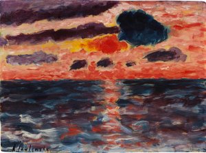 日没、ボルクム、1928 年。