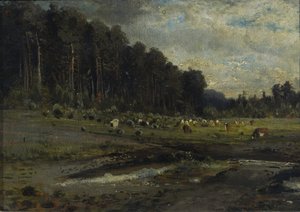 エルク島とソコルニキ、1869 年。 作： Alexei Kondratyevich Savrasov