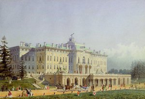 ストレルナのコンスタンティヌス宮殿、1847 年。 作： Alexei Maximovich Gornostayev