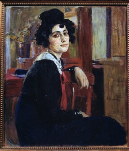 フランス人女性（フランス人女性）。 Alexei Mikhaylovich Korin (Korine) (1865-1923) による絵画、キャンバスに油彩 作： Alexei Mikhailovich Korin