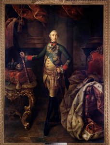 ピョートル3世(1728-1762)の足元の肖像 アレックセイ・アントロポフ(1716-1795)の絵画 18世紀。18世紀 サンクトペテルブルクエルミタージュ美術館 作： Alexei Petrovich Antropov