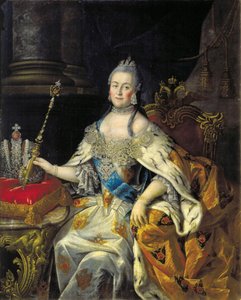 皇后キャサリン 2 世の肖像 1729-1796 年、1766 年。 作： Alexei Petrovich Antropov