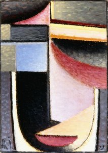 アブストラクトヘッド：チャリスが私を追い越した、1929 作： Alexej von Jawlensky