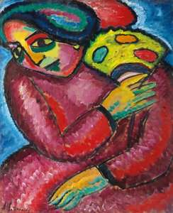黄色いファンで踊る。黄色いファンで踊る、1912 作： Alexej von Jawlensky