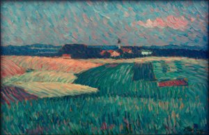バイエルン州の村（ヴァッサーブルク／キルヒ＝アイセルフィング 作： Alexej von Jawlensky