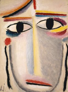 女性の頭、1919〜20年（段ボールに油彩） 作： Alexej von Jawlensky