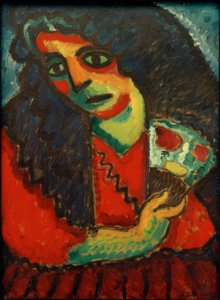 扇風機を持つ女性 作： Alexej von Jawlensky