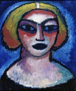 女性の頭。 1912 作： Alexej von Jawlensky