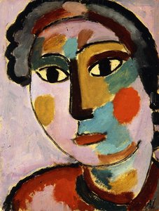 頭;頭、1916年頃 作： Alexej von Jawlensky