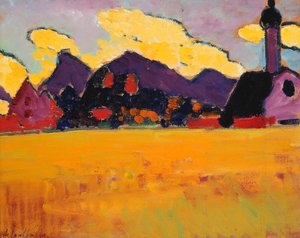 ムルナウの近くの風景。ムルナウ付近の風景、1910年頃 作： Alexej von Jawlensky