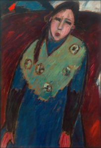 緑のストールを巻いた女の子 作： Alexej von Jawlensky