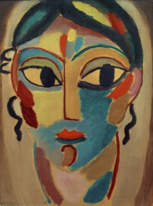 ミスティックヘッド：女の子の頭（正面 作： Alexej von Jawlensky