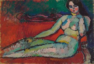 オダリスケ、1910 作： Alexej von Jawlensky