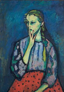 少女の肖像、1909 作： Alexej von Jawlensky
