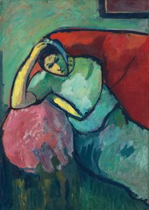 着席女性、1909 作： Alexej von Jawlensky