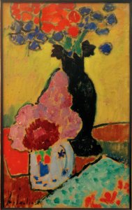 黒い花瓶のある静物 作： Alexej von Jawlensky