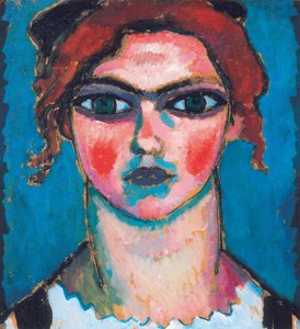 緑の目を持つ若い女性、1910年頃 作： Alexej von Jawlensky