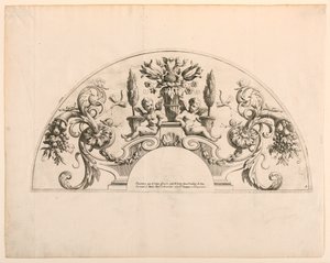 ファン リーフ、セットの 5 番目と 6 番目のプレート、「Divers Desseins de grands Eventails、Encrans、et autres Ornamens、invented et engraved par Nicolas Loire」