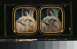 白いドレスを着た眠れる女、1851-1855年頃 作： Alexis Louis Charles Arthur Gouin