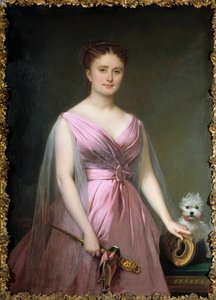 演劇界のコメディアン、オルタンス・シュナイダー（1833-1920）の狂気の肖像 絵画：アレクシス・ニコラ・ペリニョン・ザ・ヤング（1785-1864） 19世紀 日。1.5x0.5 m Compiegne musee du chateau 作： Alexis Nicolas Perignon