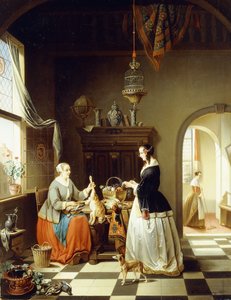 食事の計画、1863 作： Alexis van Hamme