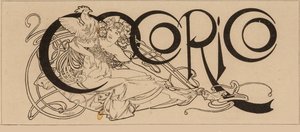ココリコ誌のタイトル、1898年。 作： Alfons Marie Mucha