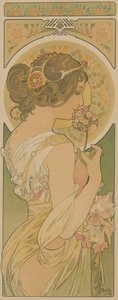 プリムローズ、1899年。 作： Alfons Marie Mucha