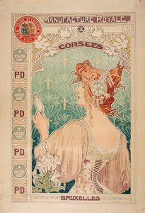 コルセットのロワイヤルを製造、1897年。