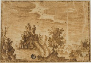風景の中の妖精の城 作： Alfonso Parigi